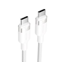 Kabel USB-C do USB-C Vention w oplocie 3A 480Mbps 60W PD 2m biały