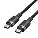 Kabel USB-C do USB-C Vention w oplocie 3A 480Mbps 60W PD 2m czarny
