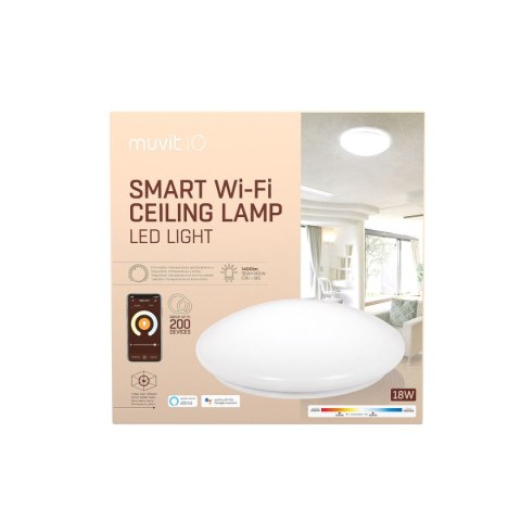 Lampa Sufitowa muvit iO iO Biały Metal Wi-Fi (2700 K) (6500 K)