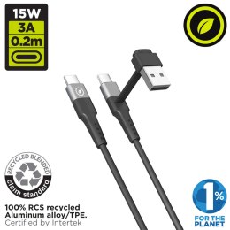Kabel USB A na USB-C Muvit for Change Czarny