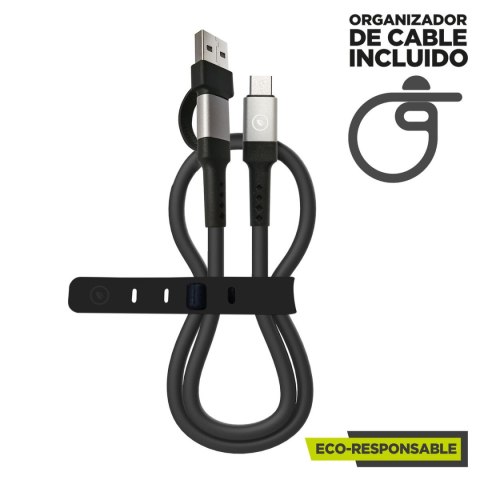 Kabel USB A na USB-C Muvit for Change Czarny