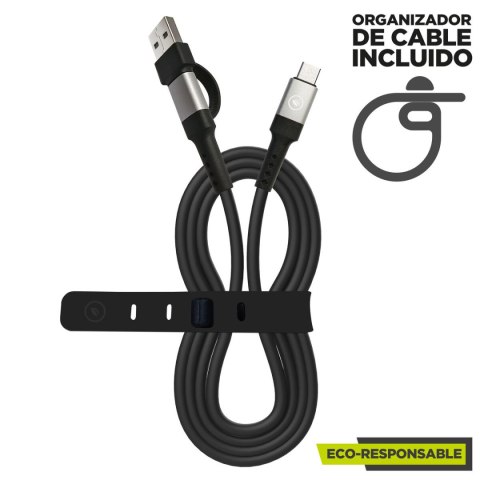 Kabel USB A na USB-C Muvit for Change Czarny