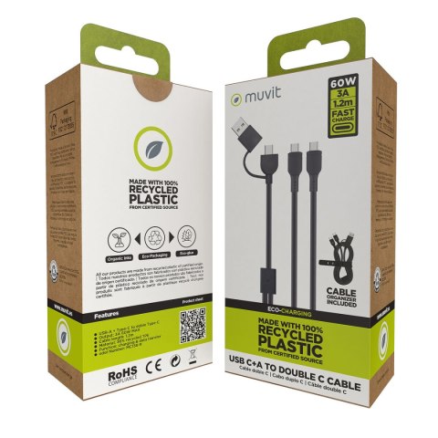 Kabel USB-C Muvit for Change Czarny