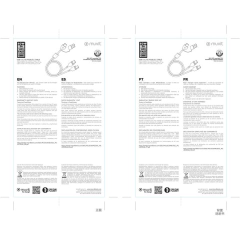 Kabel USB-C Muvit for Change Czarny