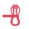 Kabel USB-C na USB-C Muvit for Change Magenta 0,2 m