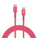 Kabel USB-C na USB-C Muvit for Change Magenta 1,2 m