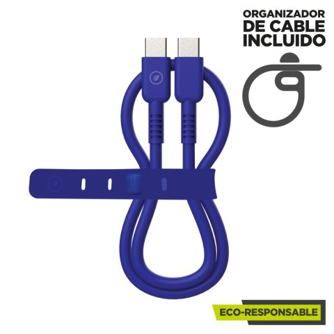 Kabel USB-C na USB-C Muvit for Change Niebieski 0,2 m