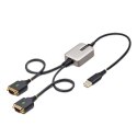 Kabel USB Startech 2P1FFC-USB-SERIAL Czarny