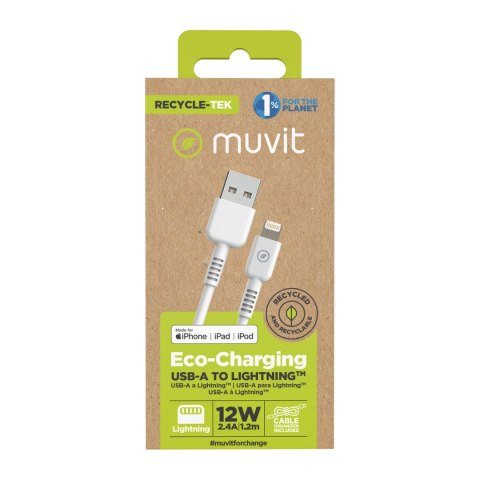 Kabel USB do Lightning Muvit for Change Biały 1,2 m