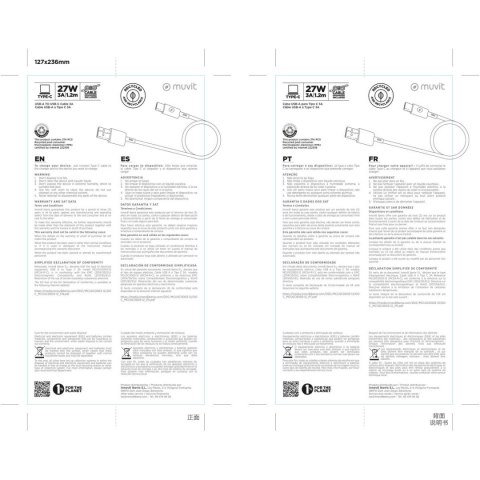 Kabel USB do Lightning Muvit for Change Czarny 1,2 m