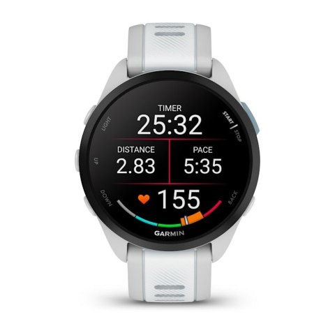 Zegarek sportowy Garmin Forerunner 165 Music AMOLED 43mm Whitestone
