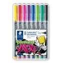 Zestaw markerów Staedtler 318 WP8-1 Kolor Zielony (8 Części)