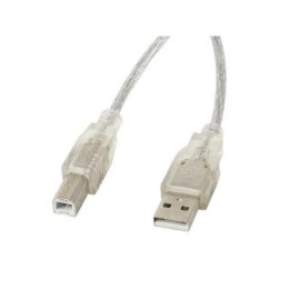 Kabel USB A na USB B Lanberg CA-USBA-12CC-0050-TR Przezroczysty 5 m (5 m)