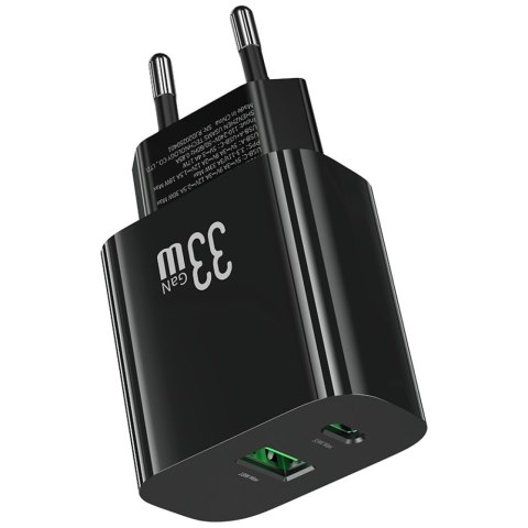 Ładowarka sieciowa USAMS CC317 T65 33W 1xUSB-C 1xUSB-A Fast Charging czarny