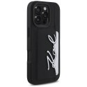 Etui Karl Lagerfeld HC Grained PU Cardslot Metal Signature do iPhone 16 Pro Max czarny