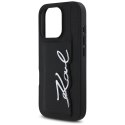 Etui Karl Lagerfeld HC Grained PU Cardslot Metal Signature do iPhone 16 Pro Max czarny
