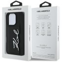 Etui Karl Lagerfeld HC Grained PU Cardslot Metal Signature do iPhone 16 Pro Max czarny