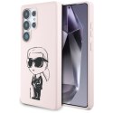 Etui Karl Lagerfeld Silicone Graffiti Ikonik Printed Logo MagSafe do Samsung Galaxy S25 Ultra różowy