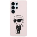 Etui Karl Lagerfeld Silicone Graffiti Ikonik Printed Logo MagSafe do Samsung Galaxy S25 Ultra różowy