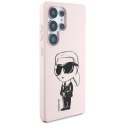 Etui Karl Lagerfeld Silicone Graffiti Ikonik Printed Logo MagSafe do Samsung Galaxy S25 Ultra różowy