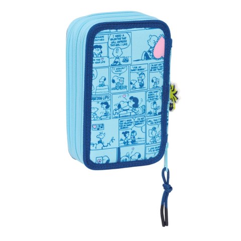 Etui szkolne z akcesoriami Snoopy Love Niebieski 12,5 x 19,5 x 5,5 cm 37 Części