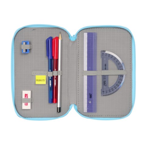 Etui szkolne z akcesoriami Snoopy Love Niebieski 12,5 x 19,5 x 5,5 cm 37 Części