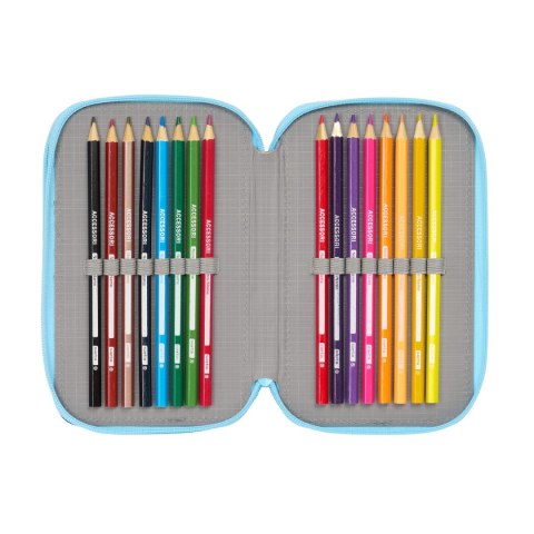 Etui szkolne z akcesoriami Snoopy Love Niebieski 12,5 x 19,5 x 5,5 cm 37 Części