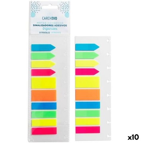 Karteczki przyklejane Carchivo Wielokolorowy 10 x 20 mm (10 Sztuk)