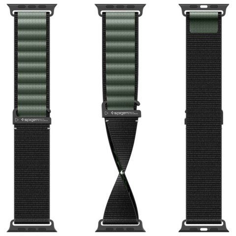 Pasek Spigen WBF1 do Apple Watch 6/7/8/9/10/11/SE/SE 3/Ultra 1/Ultra 2/ Ultra 3 44/45/46/49mm czarno-zielony