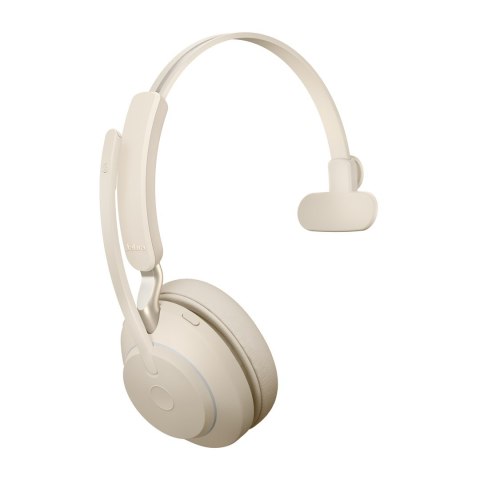 Słuchawki nauszne bezprzewodowe Jabra Evolve2 65 UC Mono Link380a, beige
