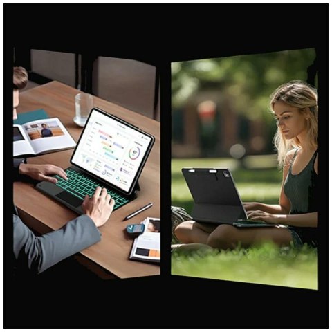 Etui Typecase Edge z klawiaturą do iPad 11" (A16) 2025 / iPad 10.9" 2022 czarny
