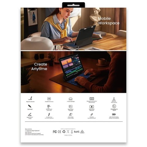Etui Typecase Edge z klawiaturą do iPad Air 13" 2024/2025 czarny