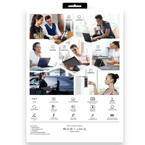 Etui Typecase Flexbook Touch z klawiaturą do iPad 11" (A16) 2025 / iPad 10.9" 2022 jasno niebieski