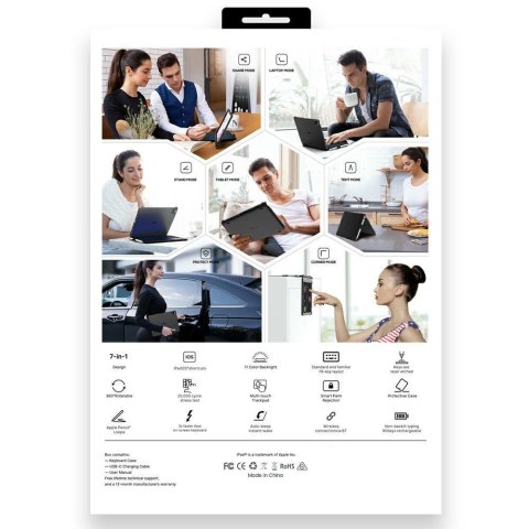 Etui Typecase Flexbook Touch z klawiaturą do iPad 11" (A16) 2025 / iPad 10.9" 2022 różany