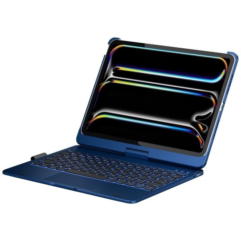 Etui Typecase Flexbook Touch z klawiaturą do iPad Air 11" 2024/2025 błękitny pacyfik