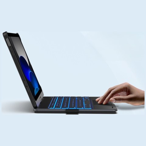 Etui Typecase Flexbook Touch z klawiaturą do iPad Air 11" 2024/2025 błękitny pacyfik
