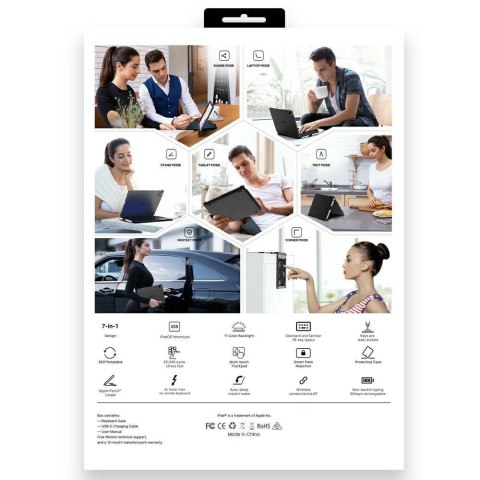 Etui Typecase Flexbook Touch z klawiaturą do iPad Air 11" 2024/2025 błękitny pacyfik