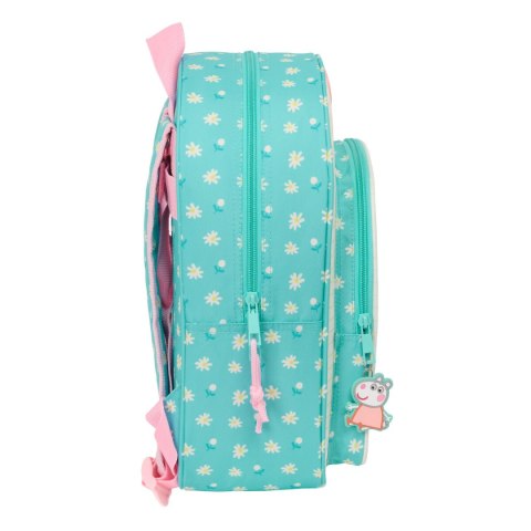 Plecak szkolny Peppa Pig Pretty flowers Żółty Mięta 26 x 34 x 11 cm