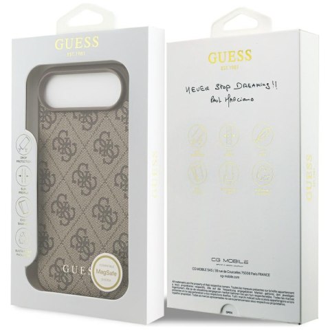 Etui Guess 4G Charms Collection MagSafe do iPhone Air brązowy