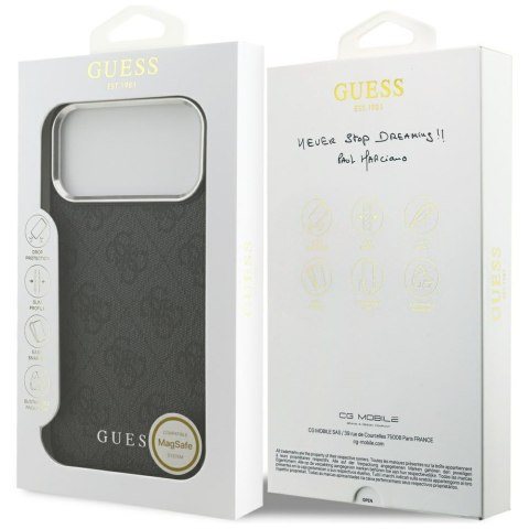 Etui Guess 4G Classic Logo MagSafe do iPhone 17 Pro Max czarny