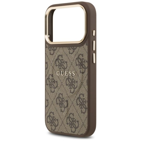 Etui Guess 4G PU Classic Logo MagSafe do iPhone 17 Pro brązowy