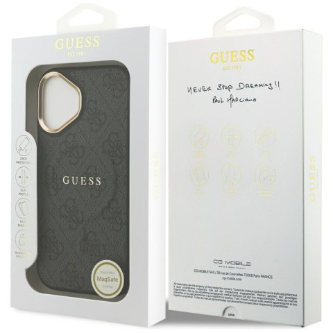 Etui Guess 4G PU Classic Logo MagSafe do iPhone 17 czarny