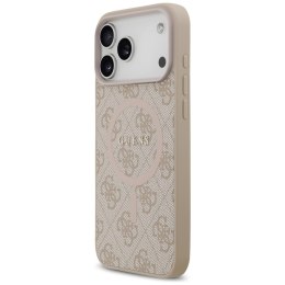 Etui Guess 4G Ring Classic Logo MagSafe do iPhone 17 Pro Max różowy