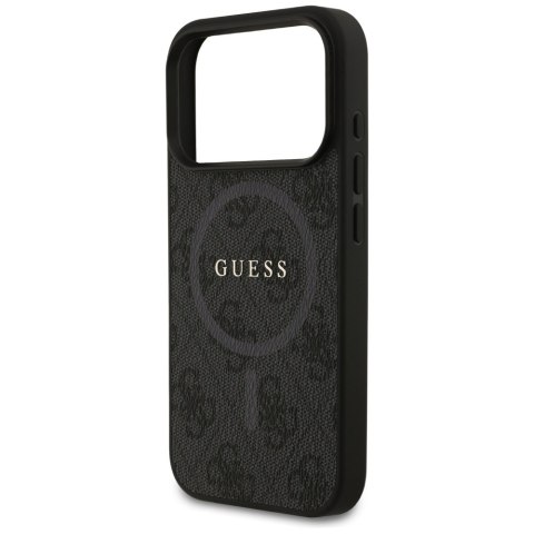 Etui Guess 4G Ring Classic Logo MagSafe do iPhone 17 Pro czarny
