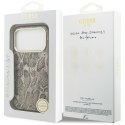 Etui Guess Python Pattern MagSafe do iPhone 17 Pro Max brązowy