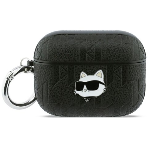 Etui Karl Lagerfeld Monogram Choupette Head do AirPods Pro 3 czarny