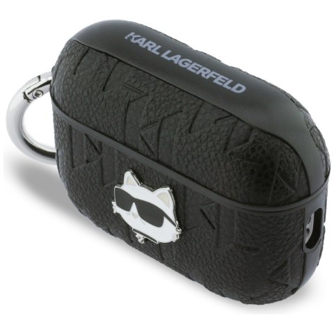 Etui Karl Lagerfeld Monogram Choupette Head do AirPods Pro 3 czarny