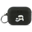 Etui Karl Lagerfeld Monogram Karl & Choupette Head do AirPods Pro 3 czarny