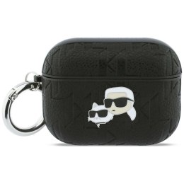 Etui Karl Lagerfeld Monogram Karl & Choupette Head do AirPods Pro 3 czarny