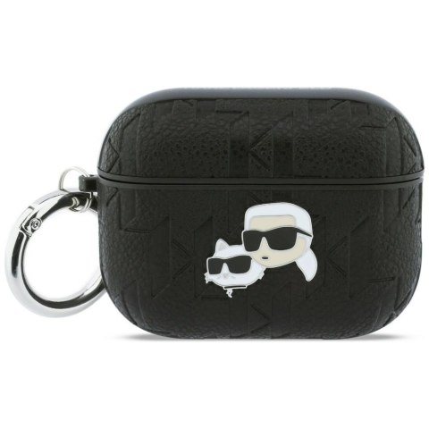 Etui Karl Lagerfeld Monogram Karl & Choupette Head do AirPods Pro 3 czarny